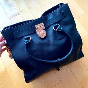 Rose Gold and black Michael Kors large Hamilton